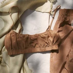 OZMA cotton silk house top in rosehip